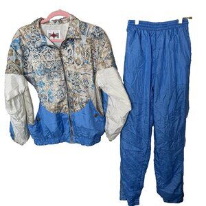 Vintage 90s Active Frontier Windbreaker Tracksuit Womens S 2 piece Sport Track